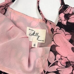 Milly Black floral and  Wool Blend Garment